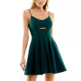 Juniors' Cutout Midriff Party Dress
