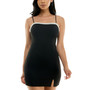 Juniors' Imitation-Pearl Neckline Bodycon Dress