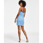 Juniors' V-Notch Glitter Lace Dress