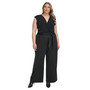 Plus Size High-Rise Belted Pull-On Pants