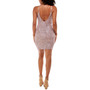 Juniors' Sequined Low-Back Dress