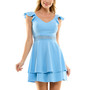 Flutter-Sleeve Double-Layer Dress