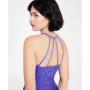 Women's Geo Lace Flounce-Hem Sheath Dress