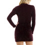 Juniors' Glitter Long-Sleeve Mock-Neck Dress