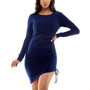 Juniors' Side Ruched Bodycon Dress