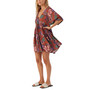 Juniors' Floral-Print Crinkle Mini Dress