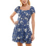 Juniors' Floral-Print Fit & Flare Dress