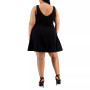 Trendy Plus Size Notched-Neck Tiered-Hem Dress