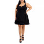 Trendy Plus Size Notched-Neck Tiered-Hem Dress