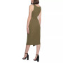 Twist-Front Scuba-Crepe Sheath Dress