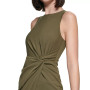 Twist-Front Scuba-Crepe Sheath Dress