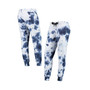 Women's White, Navy New York Yankees Melody Tie-Dye Jogger Pants