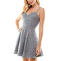 Juniors' Sequined Skater Dress