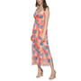 Women's Printed O-Ring Sleeveless Chiffon Dress