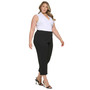 Plus Size Solid Ankle Pants