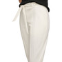 Women's Belted Seamed Slim Straight Trousers