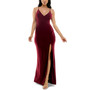Juniors' Side-Slit Low-Back Jersey Gown