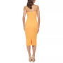 Sleeveless Textured-Knit Side-Cutout Midi Dress