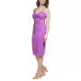 Sleeveless Textured-Knit Side-Cutout Midi Dress