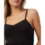 Women's Pointelle Lace Trim Camisole Dress