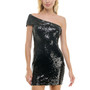 Juniors' Sequined Off-The-Shoulder Bodycon Dress