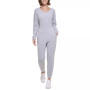 Women's High Rise Ribbed Pull-On Jogging Pants