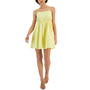 Juniors' Sleeveless Textured Eyelet A-Line Dress