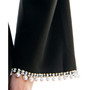 Juniors' Pearl-Trim Long-Sleeve Bodycon Dress
