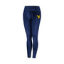 Women's Navy West Virginia Mountaineers Bonita Run Velour Leggings