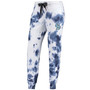 Women's White and Deep Sea Blue Seattle Kraken Melody Tie-Dye Jogger Pants
