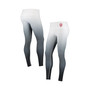 Women's White, Black Indiana Hoosiers Static Print Ombre Leggings