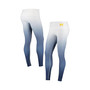 Women's White and Navy Michigan Wolverines Static Print Ombre Leggings
