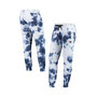 Women's White, Navy New England Patriots Melody Tie-Dye Jogger Pants