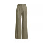 Women's High Rise Crisp Poplin Chino Wide Leg Pants