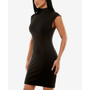 Juniors' Ponte Mock-Neck Dress