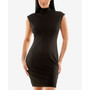 Juniors' Ponte Mock-Neck Dress