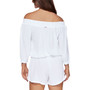 Juniors' West Coast Off-The-Shoulder Romper Cover-Up