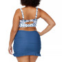Trendy Plus Size Malibu Printed Bikini Top & Tummy-Control Skirted Bottoms