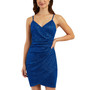 Juniors' Glitter Faux-Wrap Bodycon Dress