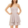 Juniors' Glitter-Knit Strapless Fit & Flare Dress