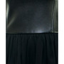 Juniors' Pleather Corset Top Fit & Flare Dress