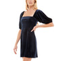 Juniors' Square-Neck Velvet Dress