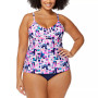 Trendy Plus Size Calabasas Aries Tankini & Matching Bottoms