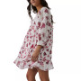 Women's Camella Printed Ruffled Cotton Babydoll Mini Dress