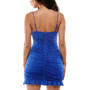 Juniors' Shirred Surplice-Cutout Bodycon Dress