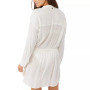 Juniors' Spread-Collar Long-Sleeve Tunic Cover-Up