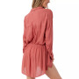Juniors' Spread-Collar Long-Sleeve Tunic Cover-Up