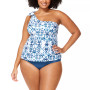 Trendy Plus Size Marita Printed Tankini Top & Bottoms