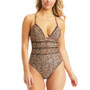 Women's Bonita Cheetah X-Back One-Piece Swimsuit, Created for Macy's