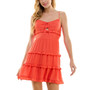 Juniors' V-Neck Adjustable-Strap Tiered Dress